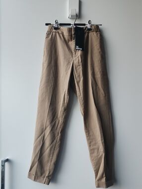 BNWT The Kooples Khaki 100% Cotton Slim Trousers